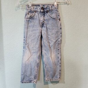 Vintage 80s 90s Little Levis 550 Relaxed Fit Orange Tab Kids Jeans USA Size 5